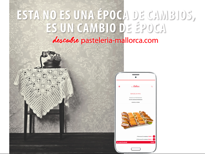 Tienda online de Pasteler&iacute;a Mallorca desde tu m&oacute;vil